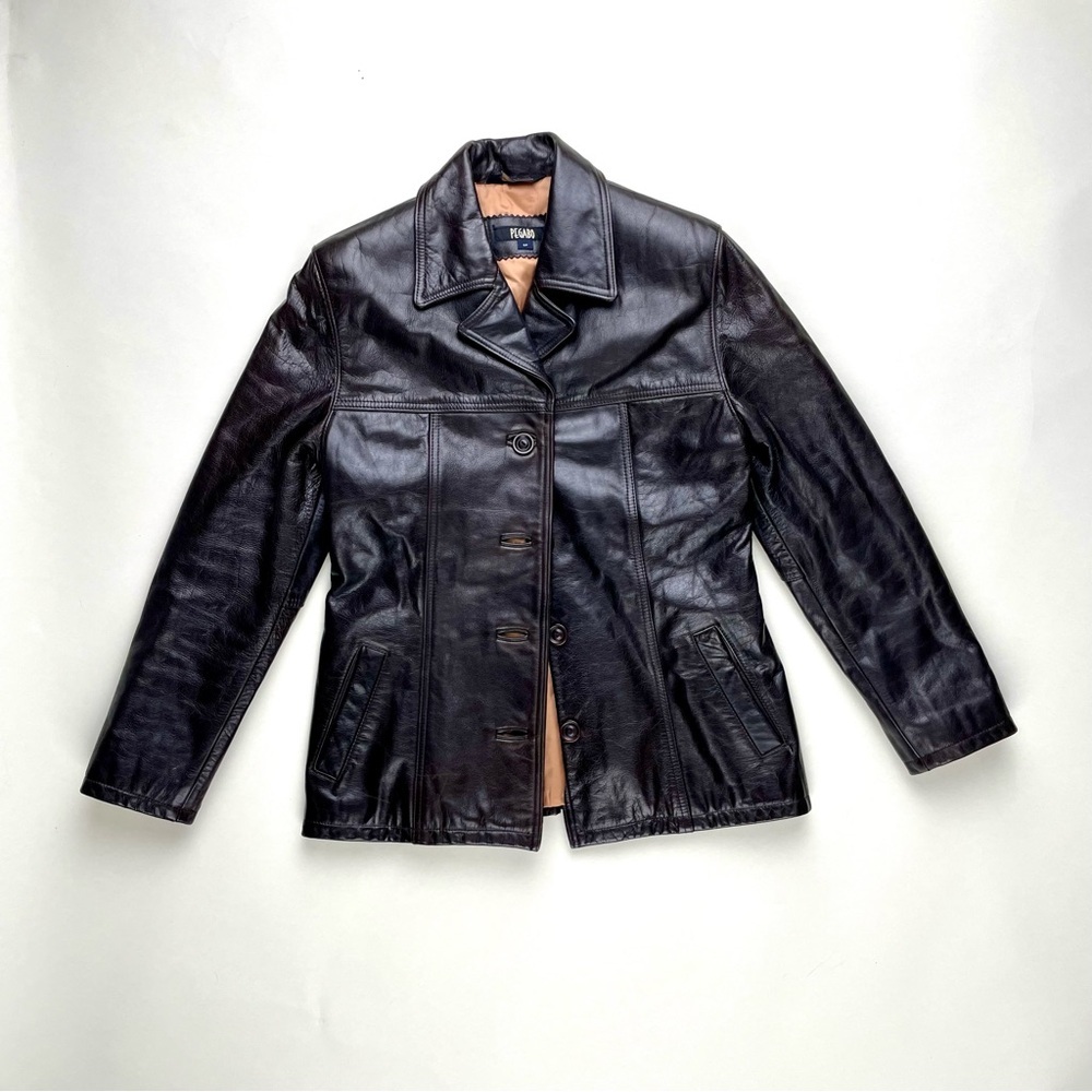 Pegabo Dark brown Leather Jacket